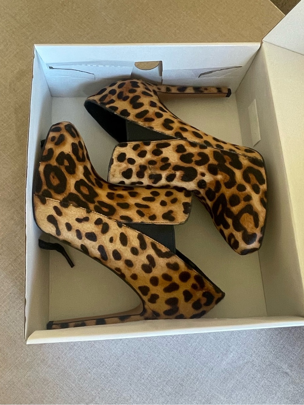 Nine West Nutcracker Leopard Haircalf Booties - Size 10